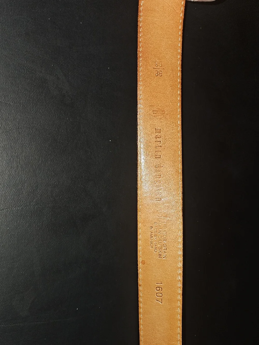 Martin Dingman Men's Alligator Grain-Italian Calf Leather Belt Size 36